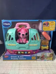 VTech Glam & Go Puppy Salon & Carrier With Grooming Tools Lights & Sounds