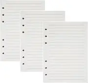 A5 Paper [3 Pack] 270 Pages,A5 Refill Paper 6 Hole A5 Binder Inserts,100GSM Thick A5 6 Ring Binder Refillable Paper,A5 Loose Leaf Punched Paper for 6 Ring Binder Journal Notebook,Lined Paper