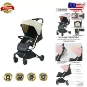 Portable and Lightweight Baby Stroller with Easy Fold & Safety Features, Khaki