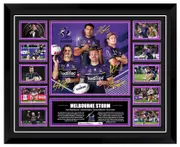 Melbourne Storm NRL Superstars Cameron Munster Ruby Limited Photo Memorabilia Wooden Frame