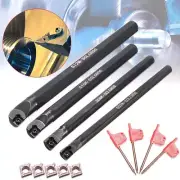 4pcs 12mm Lathe Turning Tool Holder Boring Bar CCMT060204 Carbide Inserts Set
