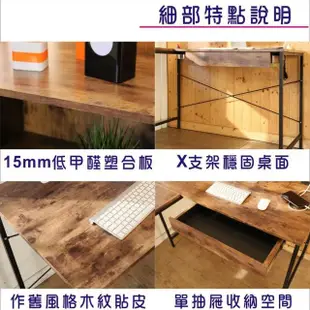 【BuyJM】MIT低甲醛防潑水L型附抽屜工作桌/電腦桌/寬140*120cm