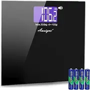 Awaiymi Talking Scales for Body Weight,440 lb Talking Bathroom Body Scale for Elderly Or Visually Impaired, Includes Batteries