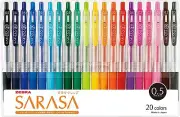 Zebra Gel ballpoint pen Sarasa Clip 0.5 20 Colors JJ15-20CA From Japan
