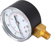 Pressure 50mm Dial Brass Bottom Connection Air Water Oil Gas 1 Bar 2 Bar 4 Bar 7 Bar 11 Bar 20 Bar 2.8x2x1.1in [Industrial Use] (0-300psi 0-20bar)