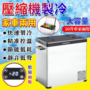 【LADUTA 拉布塔】車載冰箱/行動冰箱/壓縮機冰箱(車家兩用50L/露營冰箱/適用12V24V110V電壓)