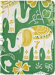 [Amooorous] Thai Themed Symmetrical Pattern Leather decorative Passport Card Holder Cover Combo Wallet Combo Card Holder Passport Case Waterproof, thai themed symmetrical pattern, 1 size