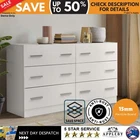 6 Chest of Drawers Cabinet Dresser Table Tallboy Lowboy Storage Bedroom White