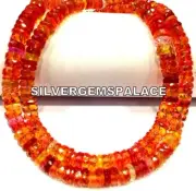 AAAA+ Natural Padparadscha Sapphire Faceted Beads Tyre Heishi Cut Gemstone Beads