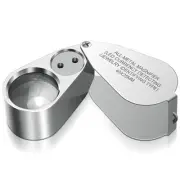 40X Jewelers Loupe Magnifier Magnifying Glasses, LED/UV Illuminated Jewelry L...