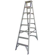 Indalex 2.4m 180KG Pro Series Industrial Aluminium Double Sided Step Ladder