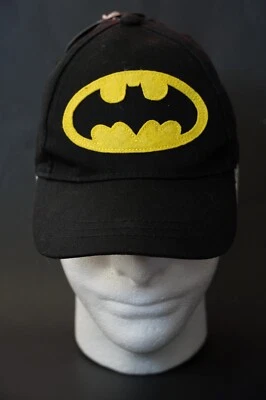 DC COMICS BERKSHIRE FASHIONS BATMAN YOUTH BLACK BALL CAP HAT * NWT