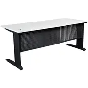 SUMMIT DESK COMPLETE Black Frame, Modesty Panel