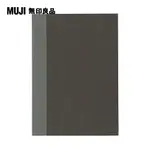 【MUJI 無印良品】筆記本(5MM方格).線裝/30張.A6.深灰