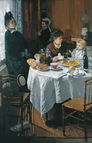 Claude Monet - The Luncheon Giclee Fine Art Print Reproduction on Canvas 36"