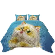 Cats Cute and Funny Art Painting Furry Kitty Cat Coverlet