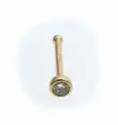 Piercing Nose Real Gold 750 with Diamond Nose Stud Yellow Gold Diamond New 18kt