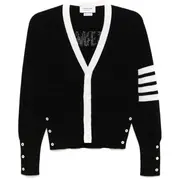 [Thom Browne] Cashmere Nevermore Intarsia 4-Bar Classic Short Cardigan Men