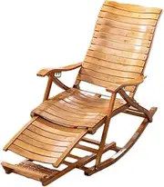 Bamboo Lounge Chair Balcony Home Leisure Balcony Lunch Break Elderly Rocking Chair Adult Portable nap Simple Folding Chair