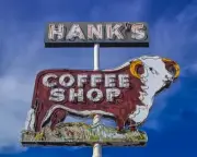 8x10 Vintage Color Photo Hanks Coffee Shop in Benson Arizona. Free Shipping!!