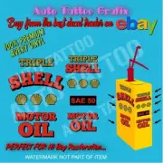 SHELL MOTOR OIL Hi Boy Decal Sticker set Hi Boy Restoration Man Cave Stickers