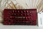 BRAHMIN NWT MERLOT OMBRE CORDELIA WALLET ~ MELBOURNE GENUINE LEATHER