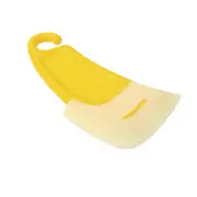 2Pcs Cleanning Tool Yellow Handle White Silicone Scraper for Frying Pan