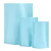 100/200/500 Smell Proof Light Blue Heat Sealable Open Fill Packaging Food Bags