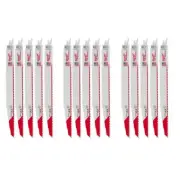 Milwaukee Reciprocating Saw Blades 5-Teeth Per Inch Bi-Metal White (15-Pack)