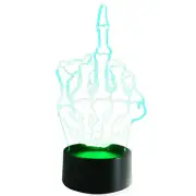 5V Middle Finger 3D LED illusion Night Light Desk Table Lamp 7 Color Changing
