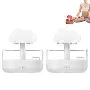 2pcs Raining Cloud Diffuser Water Drip Humidifier Desk Bedside Cloud Night Lights for Sleeping Relaxing Mood