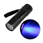 UV Ultra Violet 9 LED Flashlight Blacklight Light 365 nM Inspection Lamp Torch