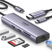 Ugreen 7 in 1 USB C HUB Adapter to USB 3.0 HDMI 4K 60Hz PD for Laptop Mac Dell