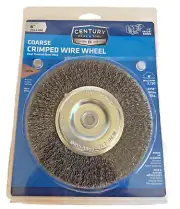 Century Drill & Tool 6" Coarse Bench Grinder Crimped Wire Wheel • 76861