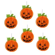 6 Pcs Vintage Halloween Decorations Small Paper Lanterns Hanging