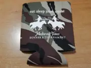 MEDIEVAL TIMES DINNER & TOURNAMENT DRINK CAN BOTTLE BEER KOOZIE SCOTTSDALE AZ