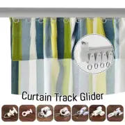 20x Curtain Track Glider Ceiling Sliding Curtain Track Hooks Drapery Rail Roller