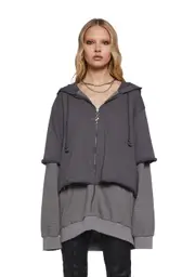 [DARKER WAVS] Chord Thermal Zip-Up Hoodie