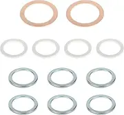 12PCS Differential Oil Drain Plug Gaskets,Differential Transfer Case Crush Washer Gasket,Car Accessories Transfer&Differential Service Gasket Kit,Replace #9043024003, 1215710010, 90430A0003
