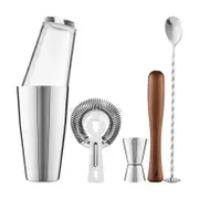 5pc Maxwell & Williams Cocktail & Co Boston Shaker/Muddler/Jigger Set