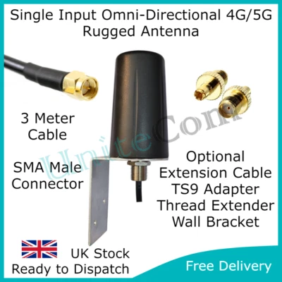 5G 4G LTE SMA Outdoor Booster Internet Antenna Wall Mount Bracket Huawei B535