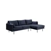 Modern Furniture AKEMI 3 Seater Sofa with Right Chaise - Blue