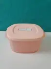Tupperware CrystalWave Microwave PLUS Mini Square Container 3.25/ 800ml Pink “