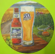 BLUE MOON, ROLLING OUT BLUE MOON WHITE IPA Beer COASTER Mat, COLORADO 2015 issue
