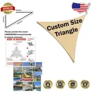 Durable Custom Size Triangle Shade Sail - 95% UV Protection & Breathable Fabric