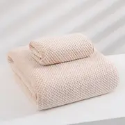 GGP Light Brown Luxury White Bath Towel And Hand Towel Set Ultra Soft And Absorbent