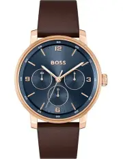 [BOSS] Contender Leather Watch in Blue
