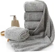 IWOWHERO Hair Drying Cap Quick Dry Towel Bamboo Absorbent Cap for Ladies Hair Towel Wrap (Grey)