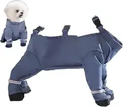 Waterproof Dog Boots with Suspenders - Non Slip Puppy Shoes, Mud Trail Booties | Protective Dog Paw Gear, Reflective Dog Booties, Adjustable Pet Footwear for Hiking and Winter Walks