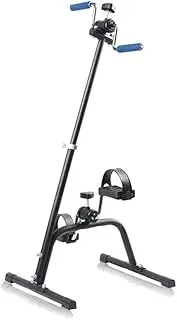 Pedal Exerciser, Adjustable Fit Sit Arm Leg Exercise Peddler Machine Indoor Fitness Bicycle Physical Therapy Machine for Seniors and Elderly Portable